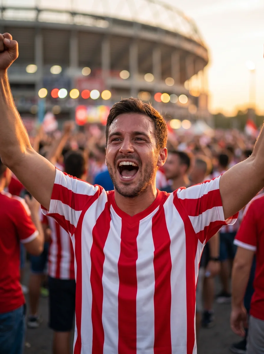 Red & White Fan Jersey