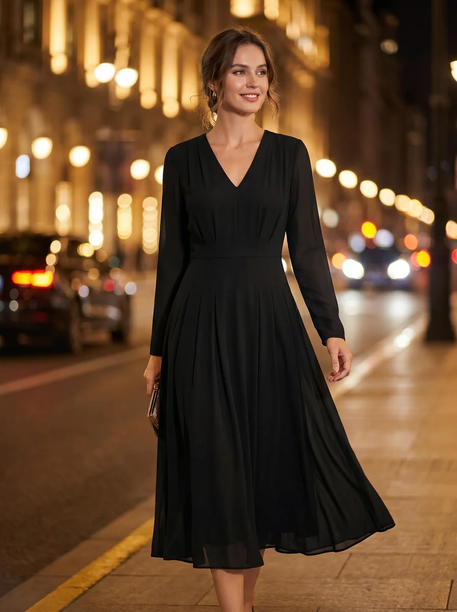 Black Midi Dress